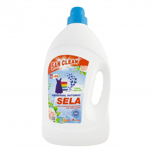 Гель-концентрат для прання всіх типів тканин Selа San Clean 4кг
