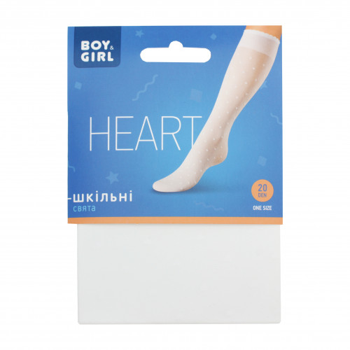 Гольфи дитячі Boy&Girl Heart 20den 20-22 white