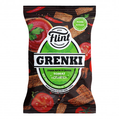 Грінки житні Томат спайсі Flint Grenki м/у 65г