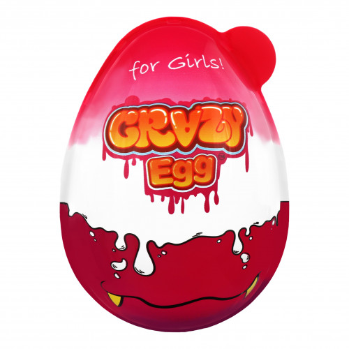 Яйце пластикове з цукерками і сюрпризом для дівчат Crazy Egg п/у 40г