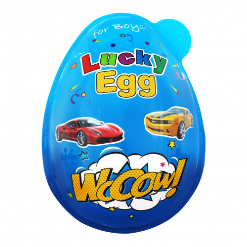 Яйце пластикове з цукерками та сюрпризом Wooow Lucky Egg п/у 80г