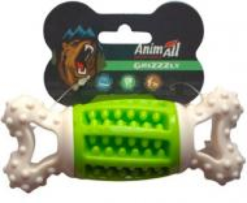 Іграшка для собак AnimAll GrizZzly 9918 кістка-зубочистка green/white