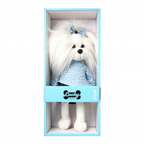 Іграшка м'яка для дітей від 3років №LD037 Lucky Mimi Denim Summer Lucky Doggy 1шт