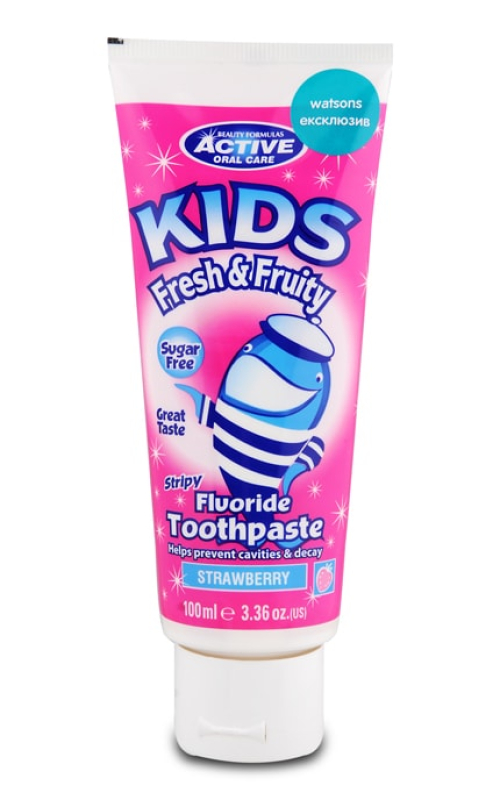 ИМ Дитяча зубна паста Beauty Formulas Active Oral Care Kids Fresh & Fruity без цукру, з ароматом полуниці, 100мл