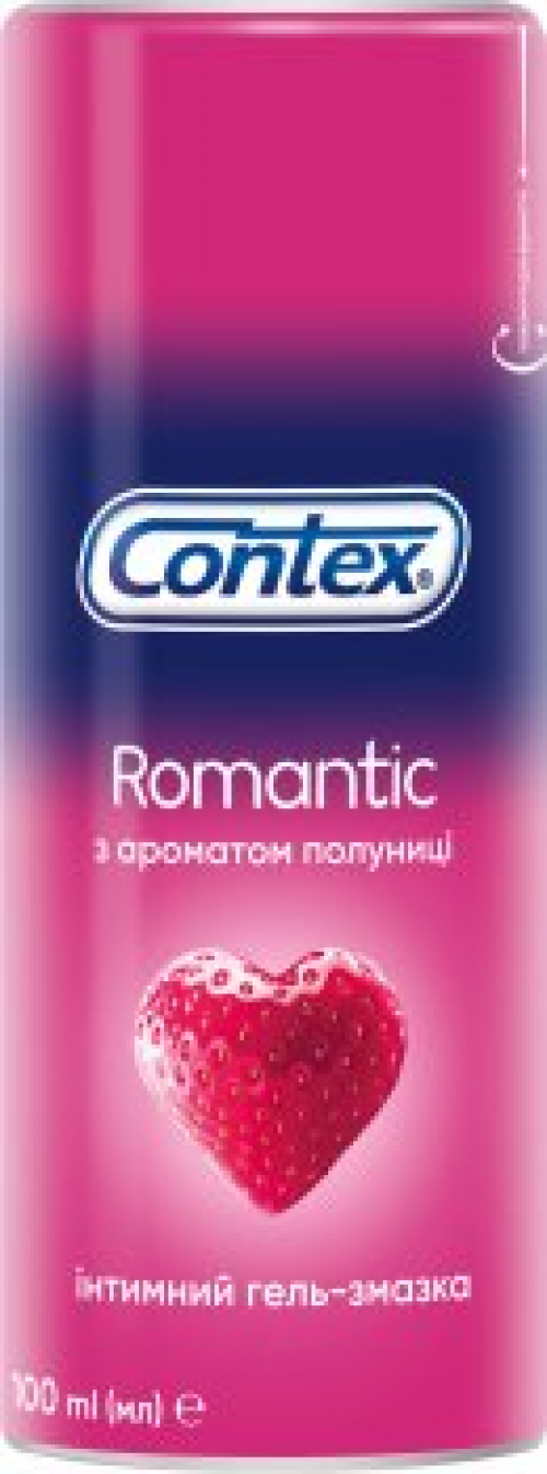 Интимный гель-смазка Contex Romantic с ароматом клубники (лубрикант) 100мл (5060040304037/4820108005174) 