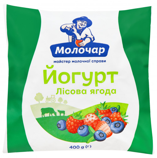 Йогурт 1% Лісова ягода Молочар м/у 400г