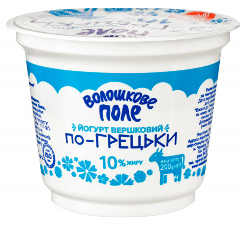Йогурт 10% вершковий По-грецьки Волошкове поле ст 200г