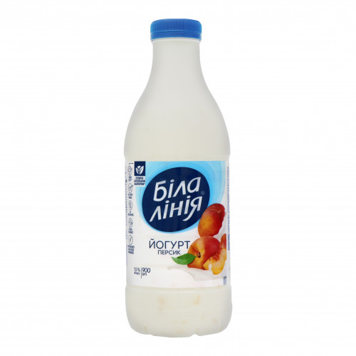 Йогурт 1.5% Персик Біла лінія п/пл 900г
