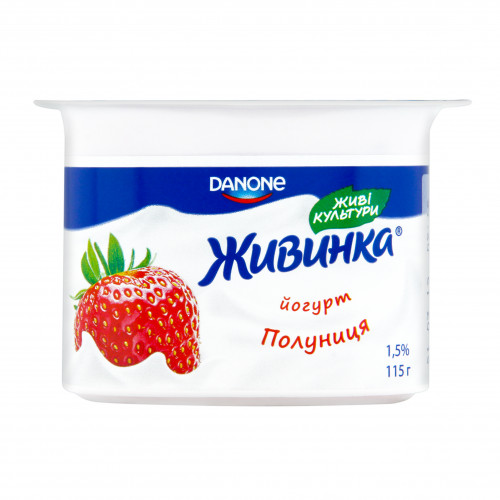Йогурт 1.5% Полуниця Живинка ст 115г