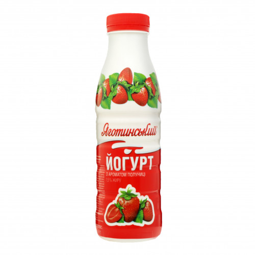 Йогурт 1.5% з ароматом полуниці Яготинський п/пл 400г
