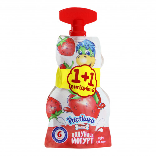 Йогурт 2.3% для дітей від 3років Полуниця Растішка д/п 2x70г