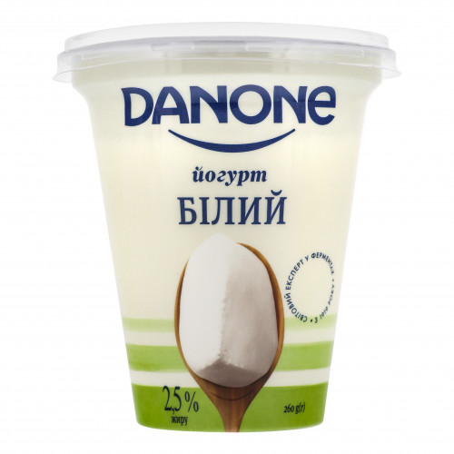 Йогурт 2.5% білий Danone ст 260г