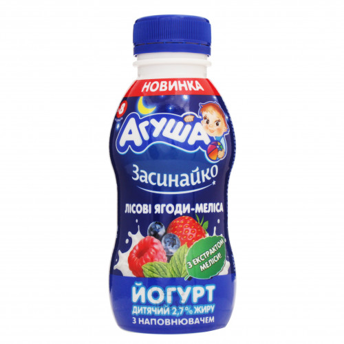 Йогурт 2.7% Лісові ягоди-меліса Агуша п/пл 200г