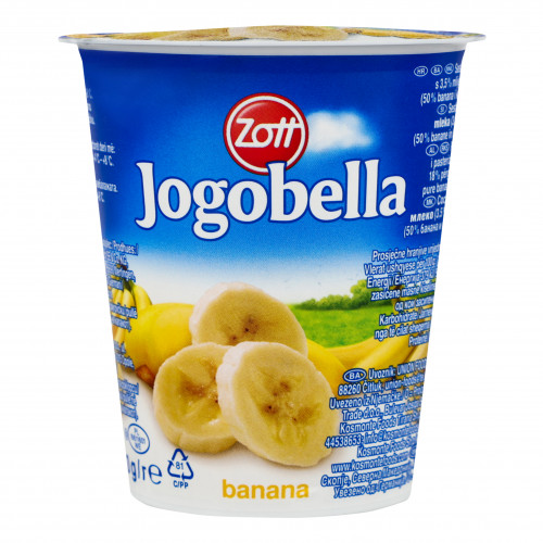 Йогурт 2.7% зі смаком банану Jogobella Zott ст 150г
