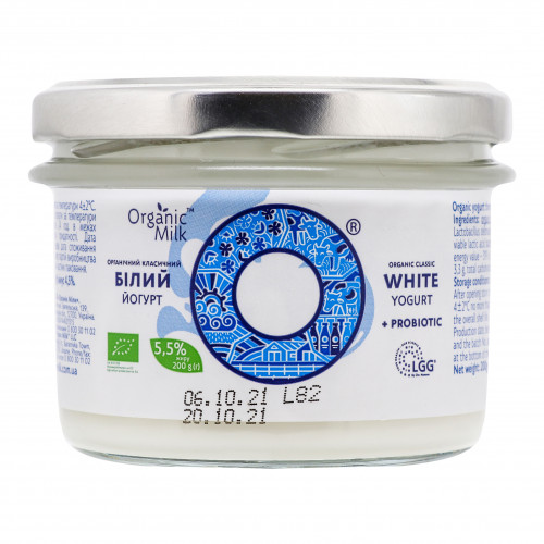 Йогурт 5.5% Білий Organic Milk с/б 200г