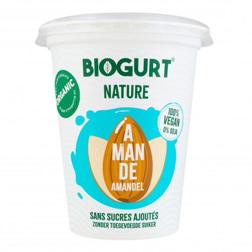 Йогурт рослинний органічний з мигдалем без цукру Nature Biogurt ст 400г