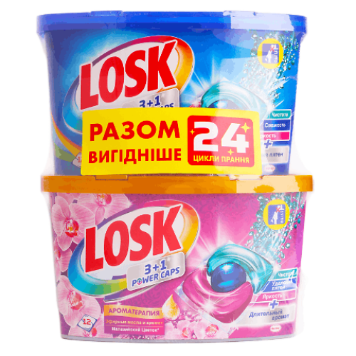 Капсули для прання Losk Малазійська квітка+Color, 24*15г