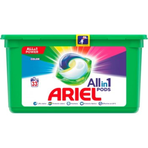 Капсулы для стирки Ariel 3 in 1 Color для цветного белья, 33 шт (8001841598000) 