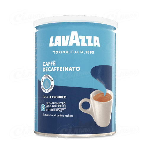 Кава «Лавацца» Decaffeinato в жерстяній банці, 250г