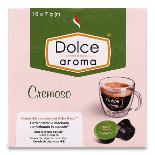 Кава мелена Dolce Aroma Cremoso DolceGusto капсули, 16*7г