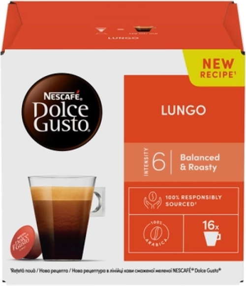 Кава мелена Dolce Gusto Lungo смажена, 16*5,6г