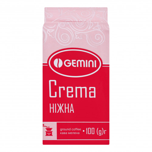 Кава натуральна мелена свіжообсмажена Ніжна Crema Gemini в/у 100г