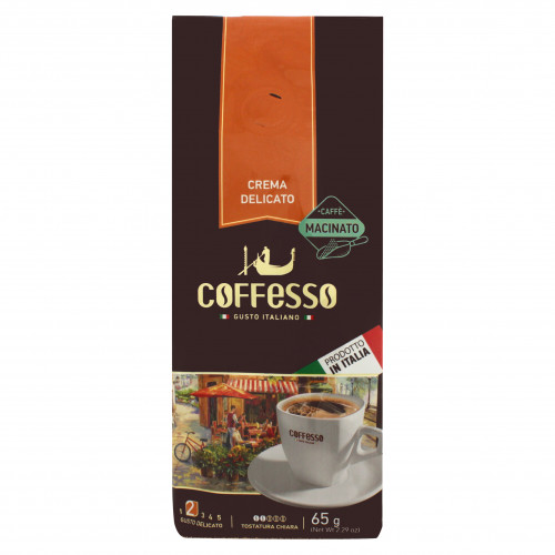 Кава натуральна обсмажена мелена Crema Delicato Coffesso м/у 65г