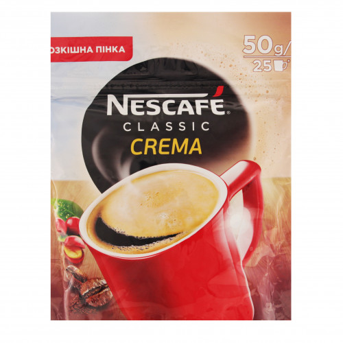 Кава натуральна розчинна Classic Crema Nescafe 50г