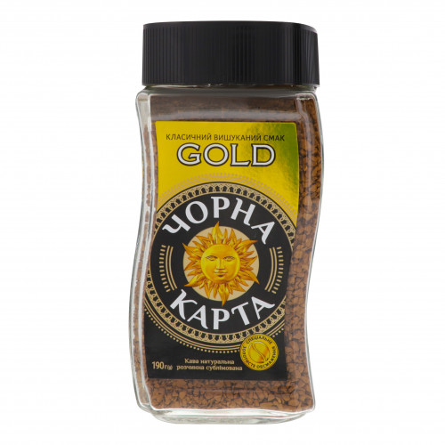 Кава Чорна Карта Gold розчинна 190г