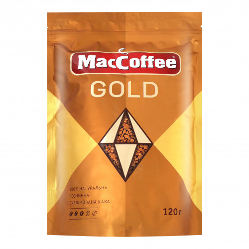 Кава натуральна розчинна сублімована Gold MacCoffee д/п 120г