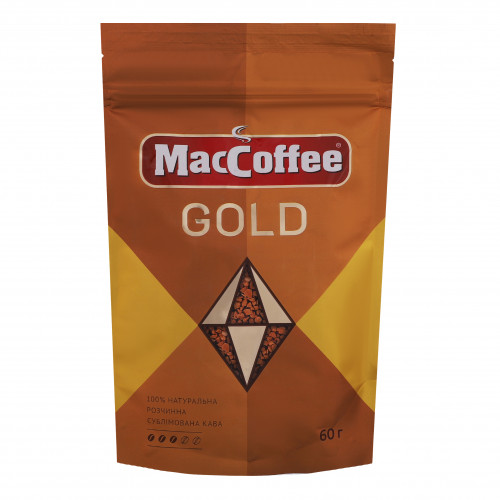 Кава натуральна розчинна сублімована Gold MacCoffee д/п 60г