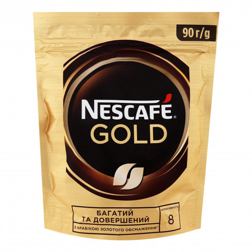 Кава натуральна розчинна сублімована Gold Nescafe д/п 90г