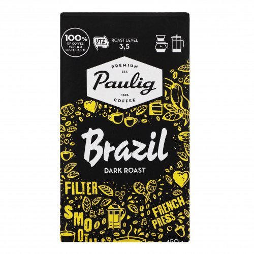 Кава натуральна смажена мелена Brazil Dark Roast Paulig м/у 450г