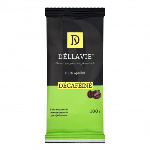 Кава натуральна смажена мелена Decafeine Dellavie м/у 100г