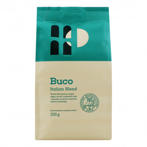 Кава натуральна смажена мелена Italian Blend Buco м/у 200г