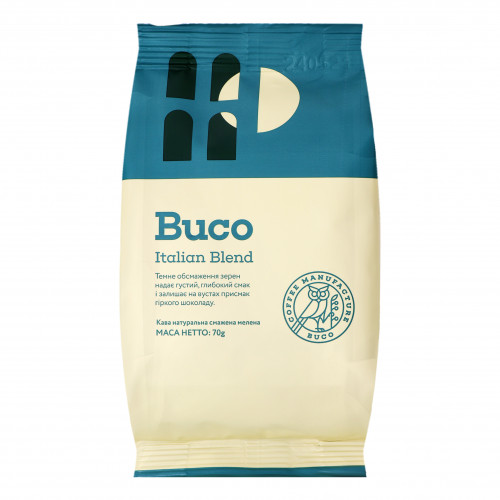 Кава натуральна смажена мелена Italian Blend Buco м/у 70г