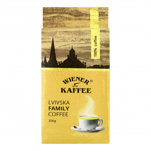 Кава натуральна смажена мелена Lvivska family coffee Wiener Kaffee в/у 250г