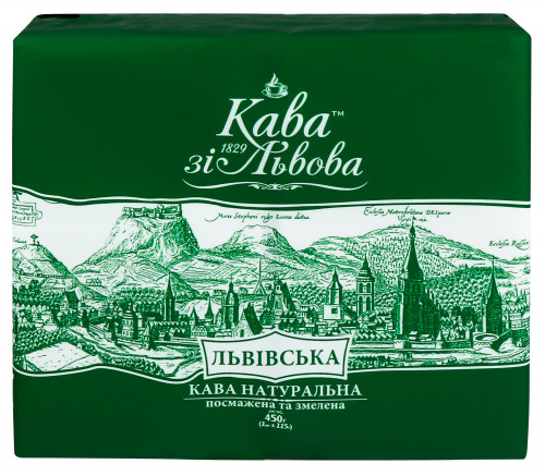 Кава натуральна смажена мелена Львівська Кава зі Львова м/у 2х225г
