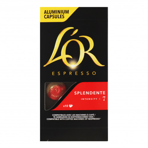 Кава натуральна смажена мелена у капсулах Espresso Splendente L’OR к/у 52г