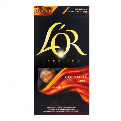 Кава L’OR Espresso Colombia мелена в капсулах 52г 10шт