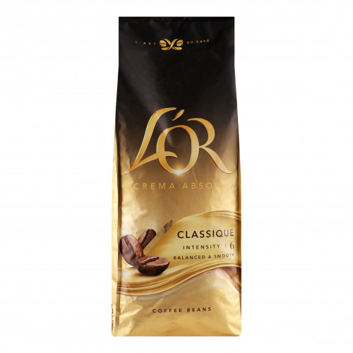 Кава L'OR Crema Absolute Classic в зернах 1кг