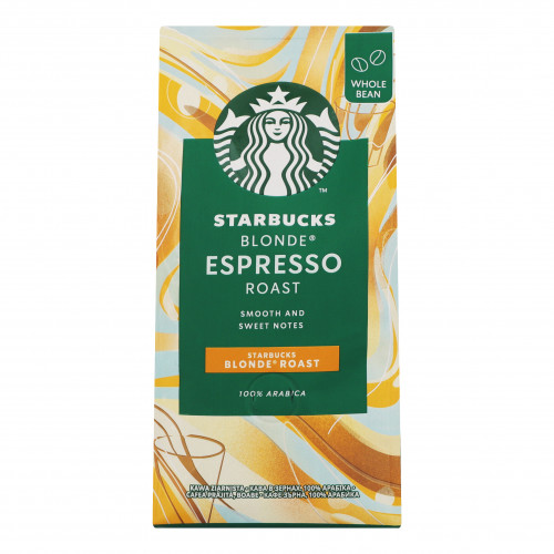 Кава STARBUCKS® BLONDE ESPRESSO ROAST натуральна смажена в зернах 100% арабіка 200г