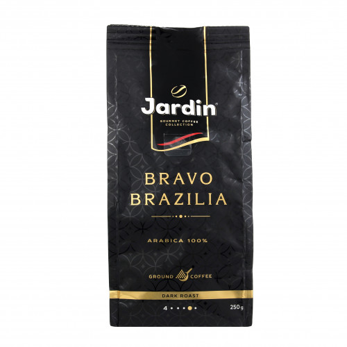 Кава натуральна темнообсмажена мелена Bravo Brazilia Jardin м/у 250г