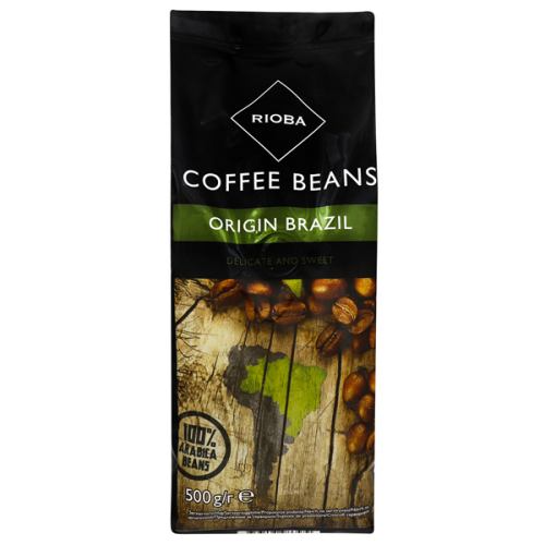 Кава Rioba Coffee Beans бразильська натур смажена зерна 500г