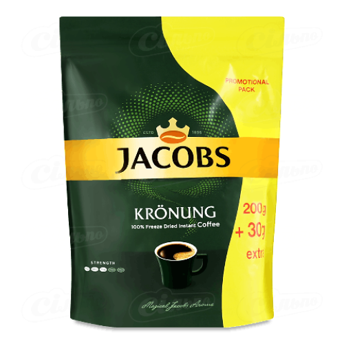 Кава розчинна Jacobs Kronung 200 + 30г, 230г