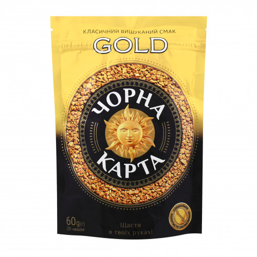 Кава розчинна сублімована Gold Чорна Карта д/п 60г