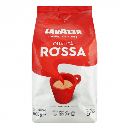 Кава смажена в зернах Qualita Rossa Lavazza м/у 1кг