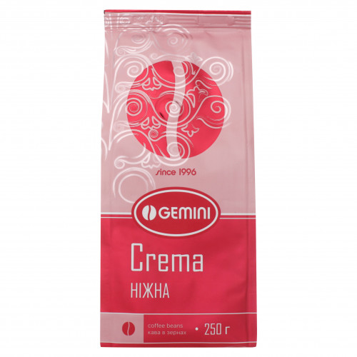 Кава в зернах натуральна смажена Crema Gemini м/у250г