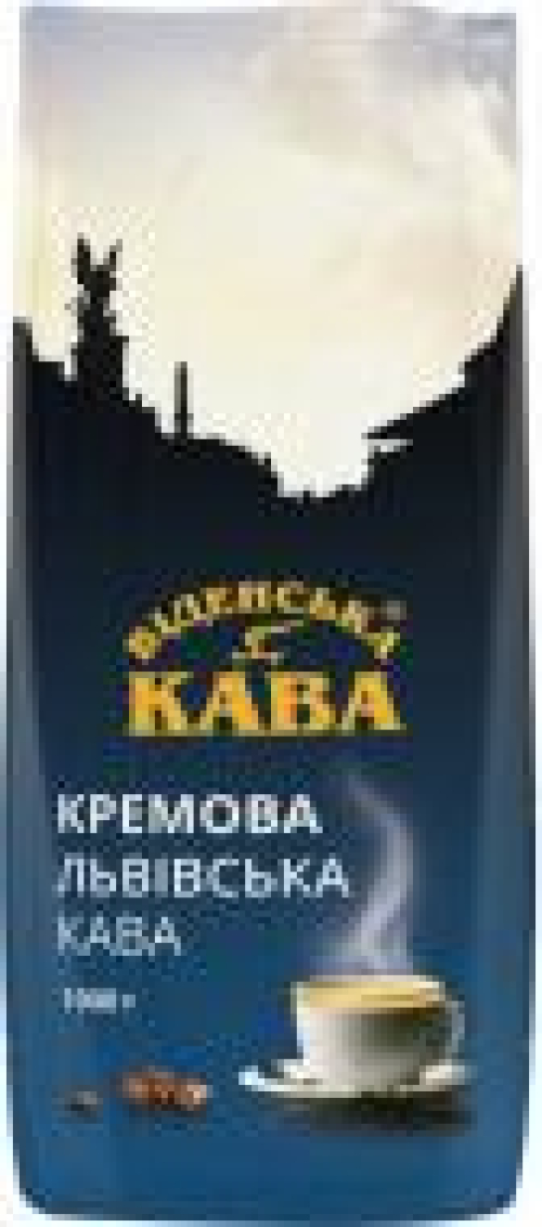 Кава в зернах Віденська кава Кремова Львівська 1 кг