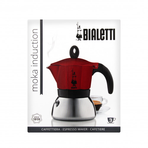 Кофеварка Bialetti MokaInduct гейз крас 3чаш 0.18л